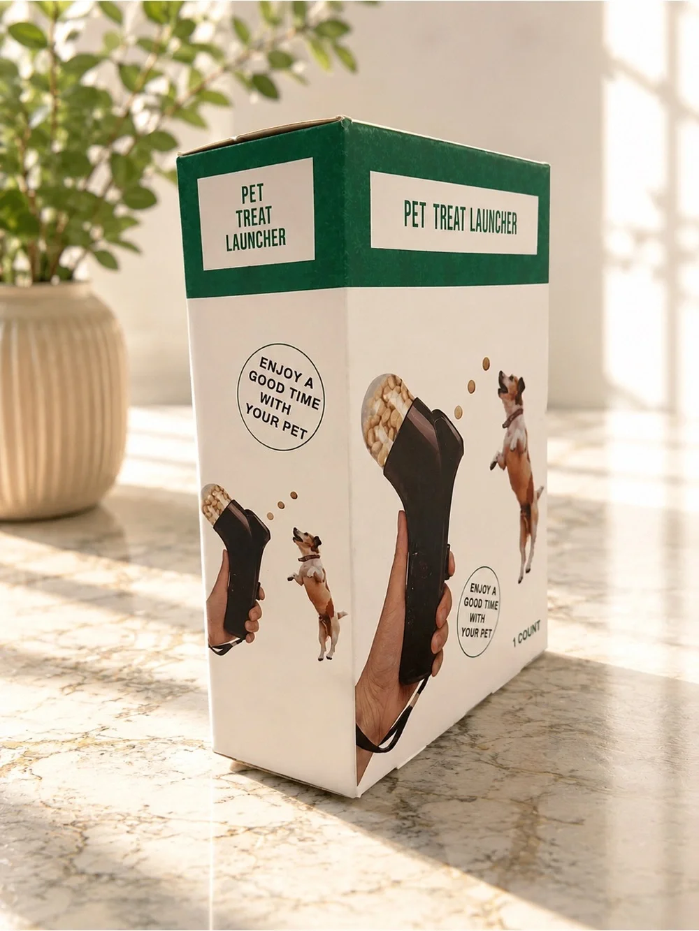 Pet Treat Launcher for Dogs - Black